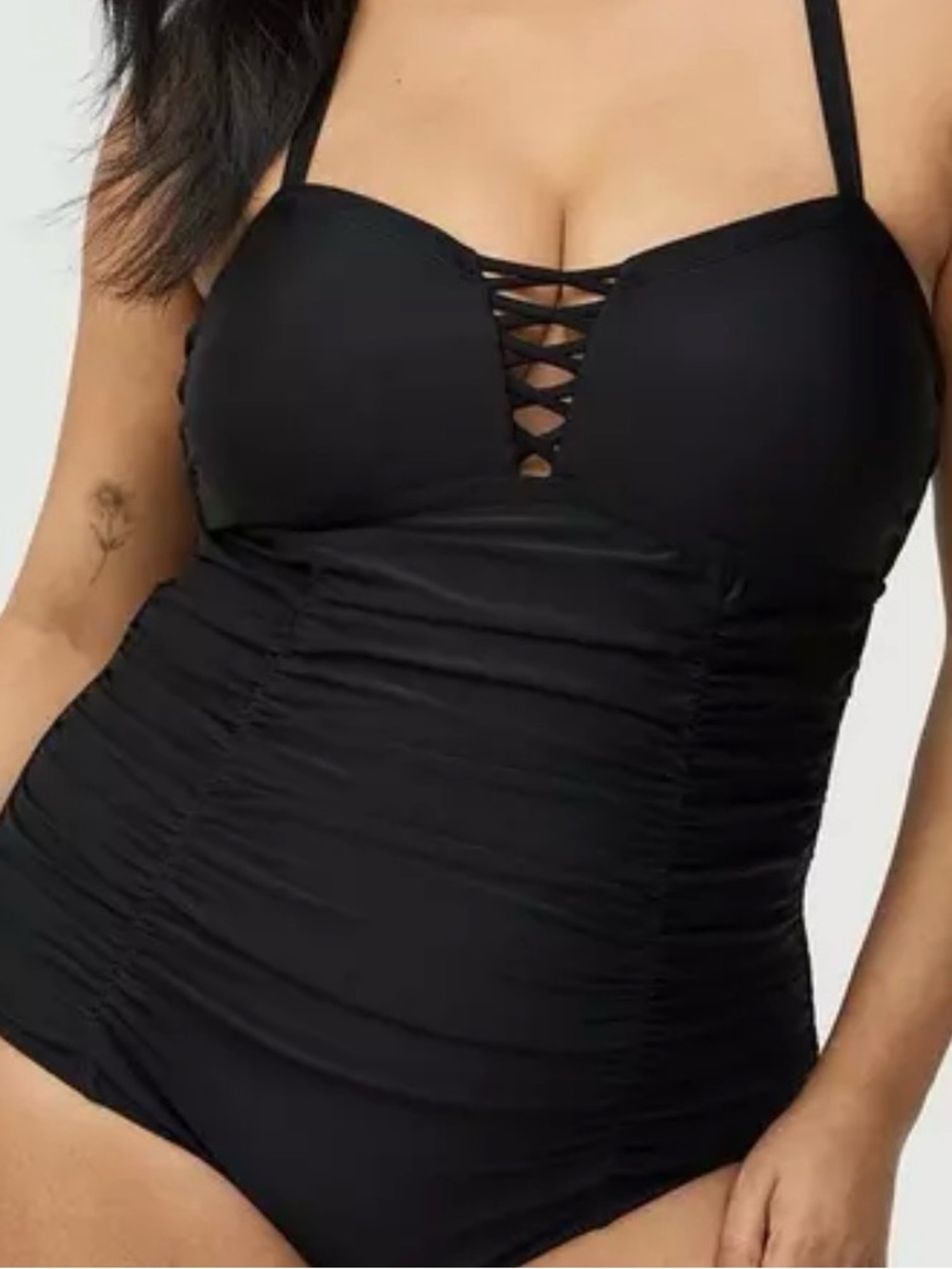 torrid Black Slim Fix Technology One-Piece Swim